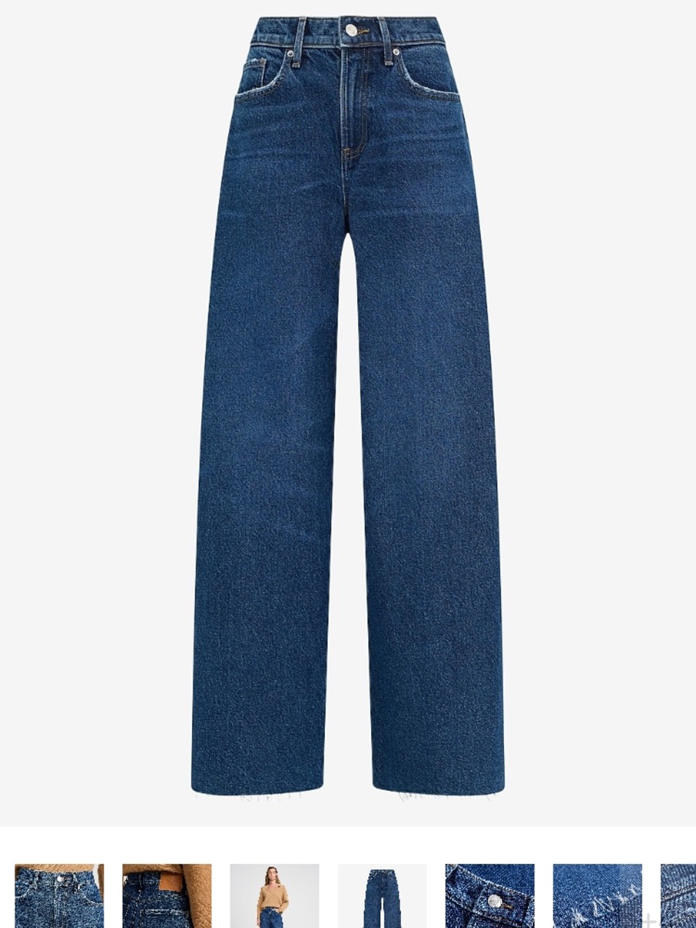 Express Wide-Leg High-Rise Jeans - Dark Blue stretch - Picture 6 of 10